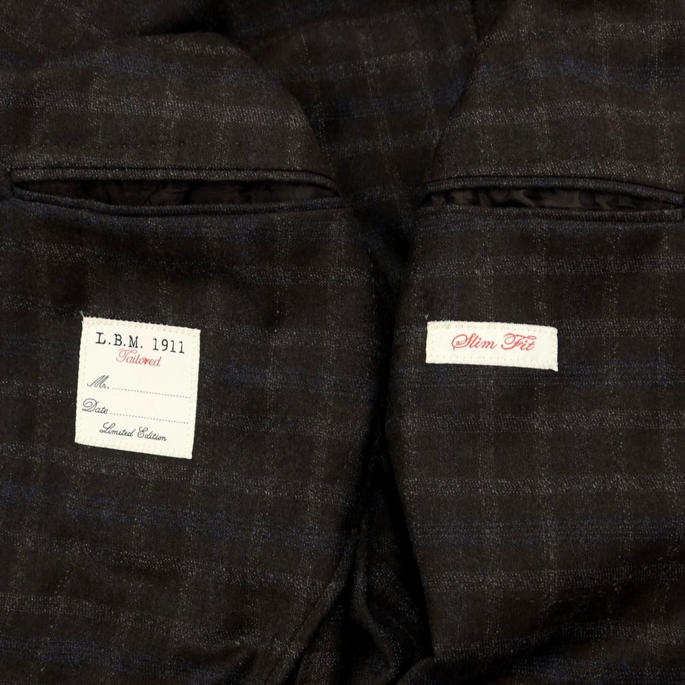 [New] LBM1911 Wool Check 2B Casual Jacket Brown [Size 48] [BRW] [A/W] [Condition Rank N] [Men&