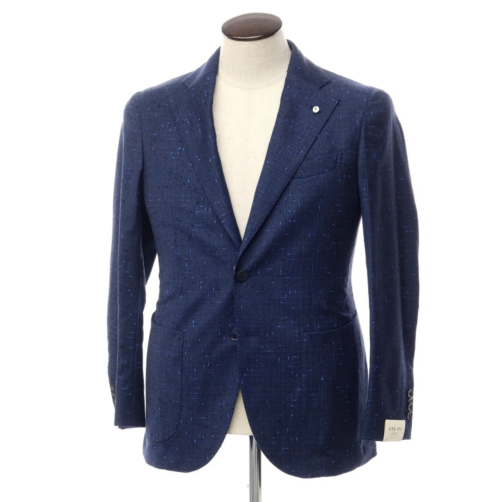 [New] LBM1911 Wool Nylon Glen Check 2B Casual Jacket Navy [Size 50] [NVY] [A/W] [Condition Rank N] [Men&
