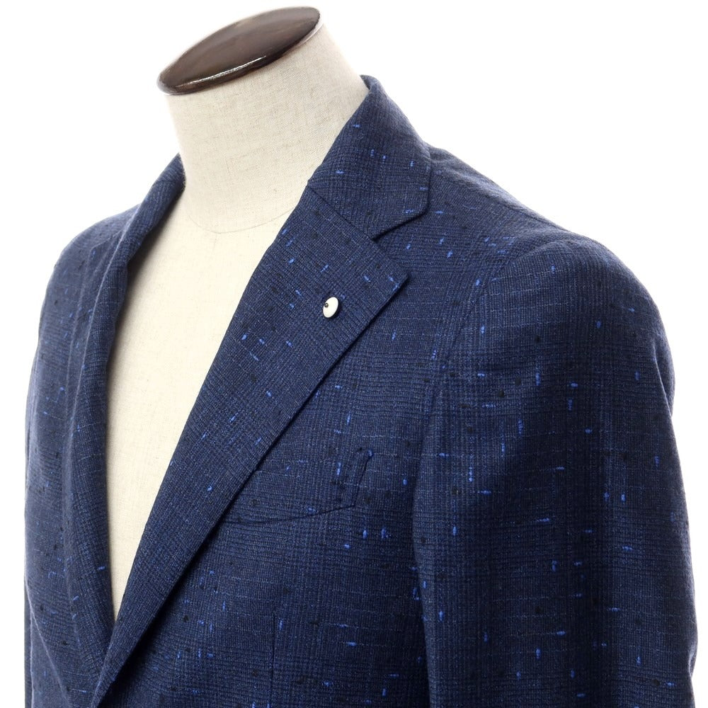[New] LBM1911 Wool Nylon Glen Check 2B Casual Jacket Navy [Size 50] [NVY] [A/W] [Condition Rank N] [Men&