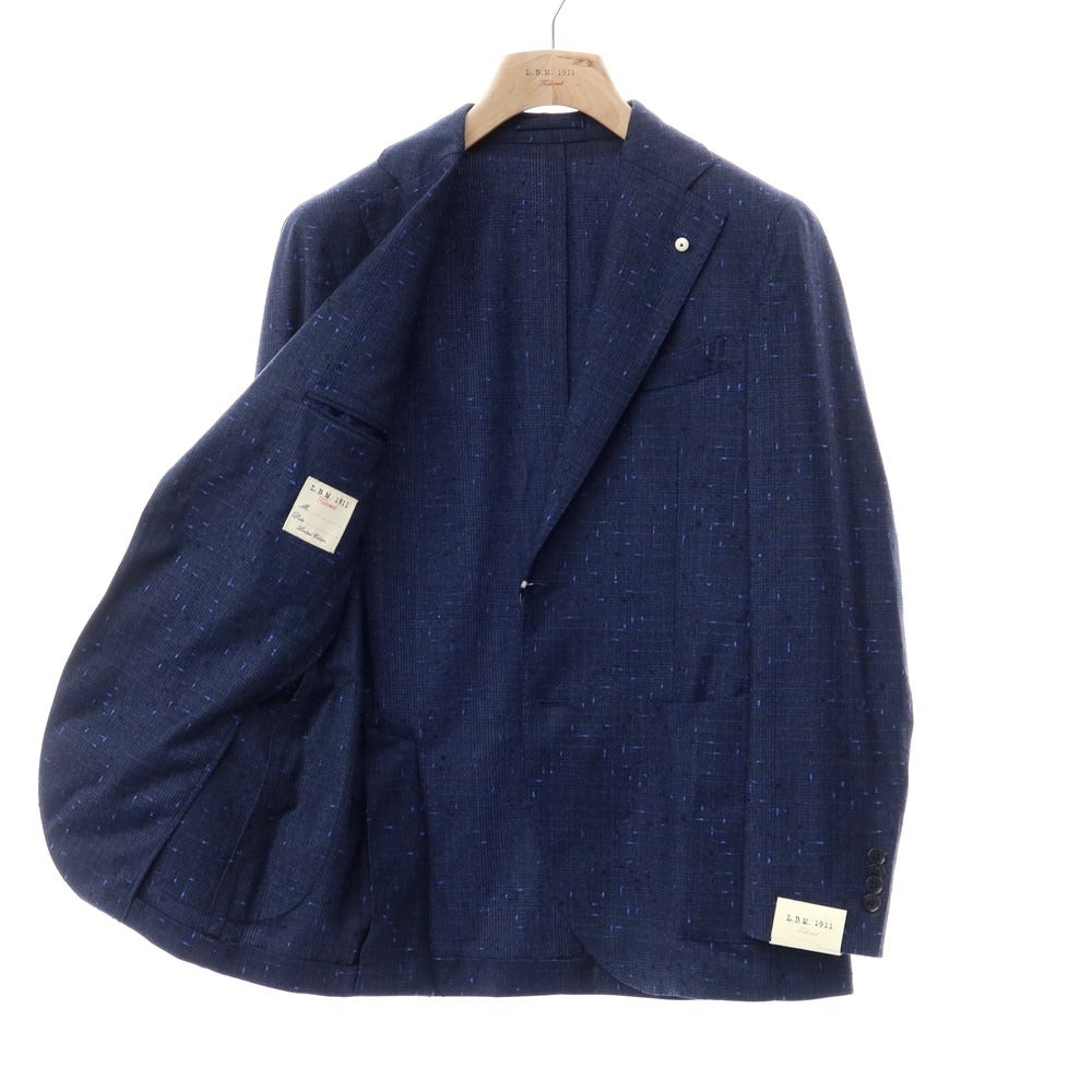[New] LBM1911 Wool Nylon Glen Check 2B Casual Jacket Navy [Size 50] [NVY] [A/W] [Condition Rank N] [Men&