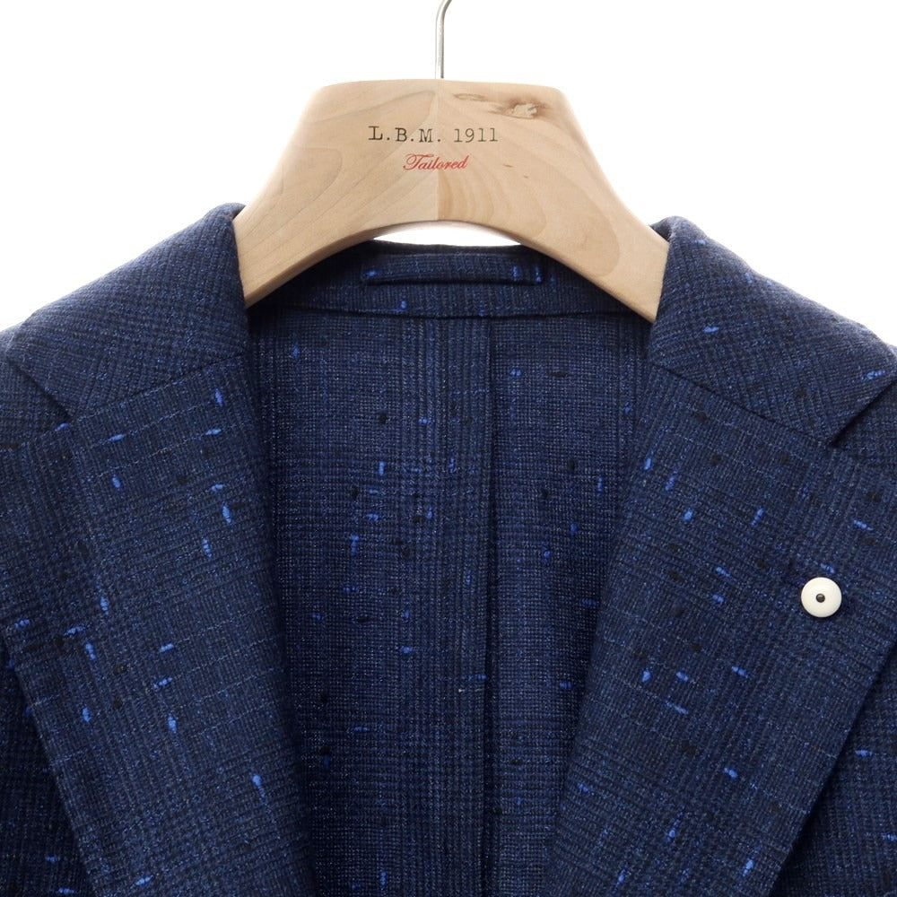 [New] LBM1911 Wool Nylon Glen Check 2B Casual Jacket Navy [Size 50] [NVY] [A/W] [Condition Rank N] [Men&