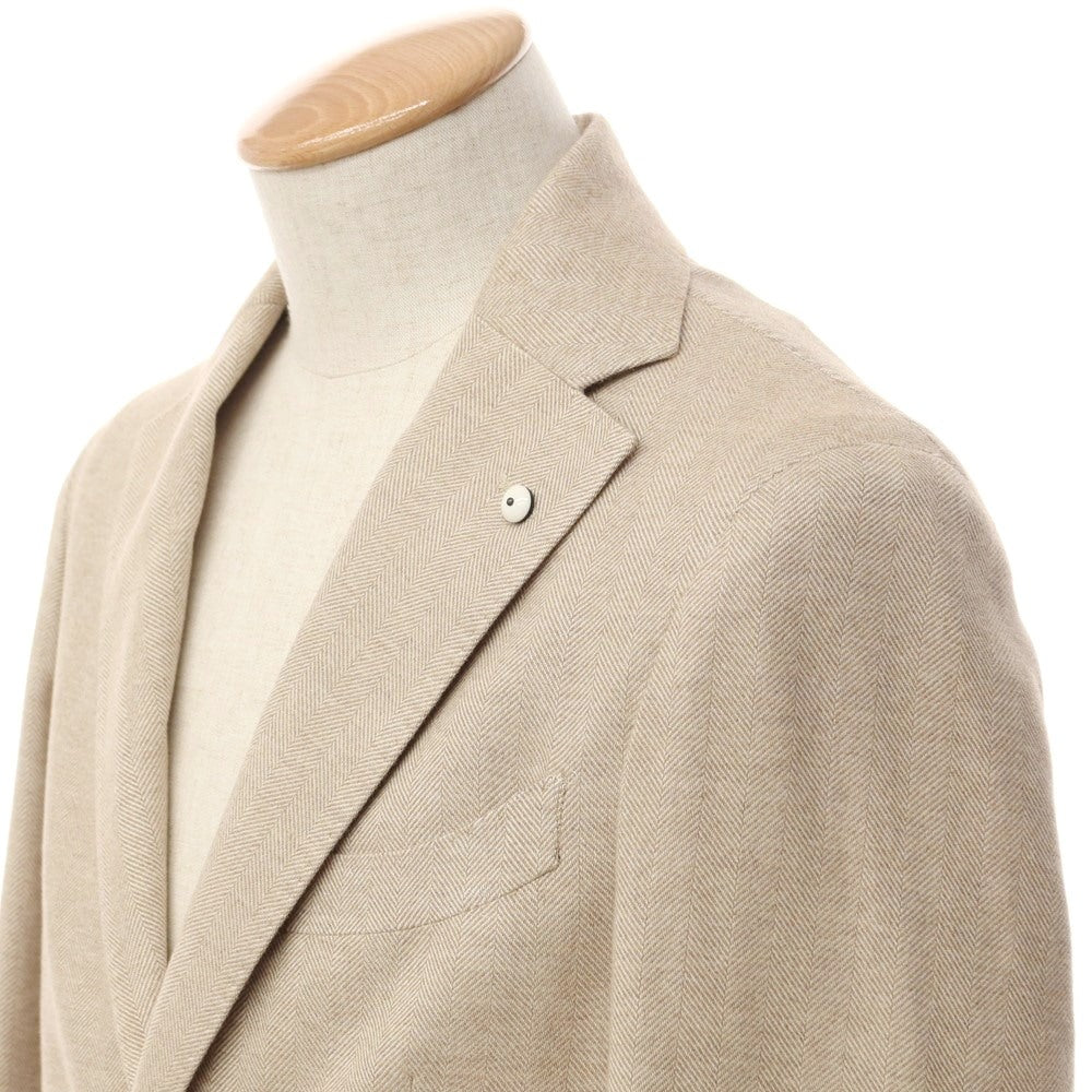 [New] LBM1911 Cotton Herringbone Tailored Jacket Beige [Size 44] [BEI] [A/W] [Condition Rank N] [Men&