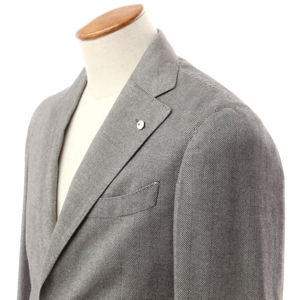 [New] LBM1911 Cotton Herringbone Tailored Jacket Black x White [Size 46] [BLK] [A/W] [Condition Rank N] [Men&