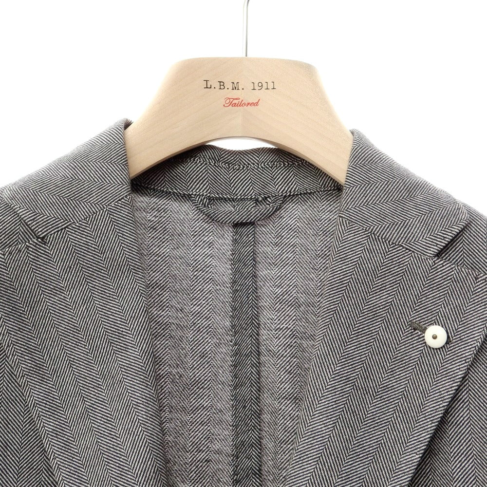 [New] LBM1911 Cotton Herringbone Tailored Jacket Black x White [Size 46] [BLK] [A/W] [Condition Rank N] [Men&