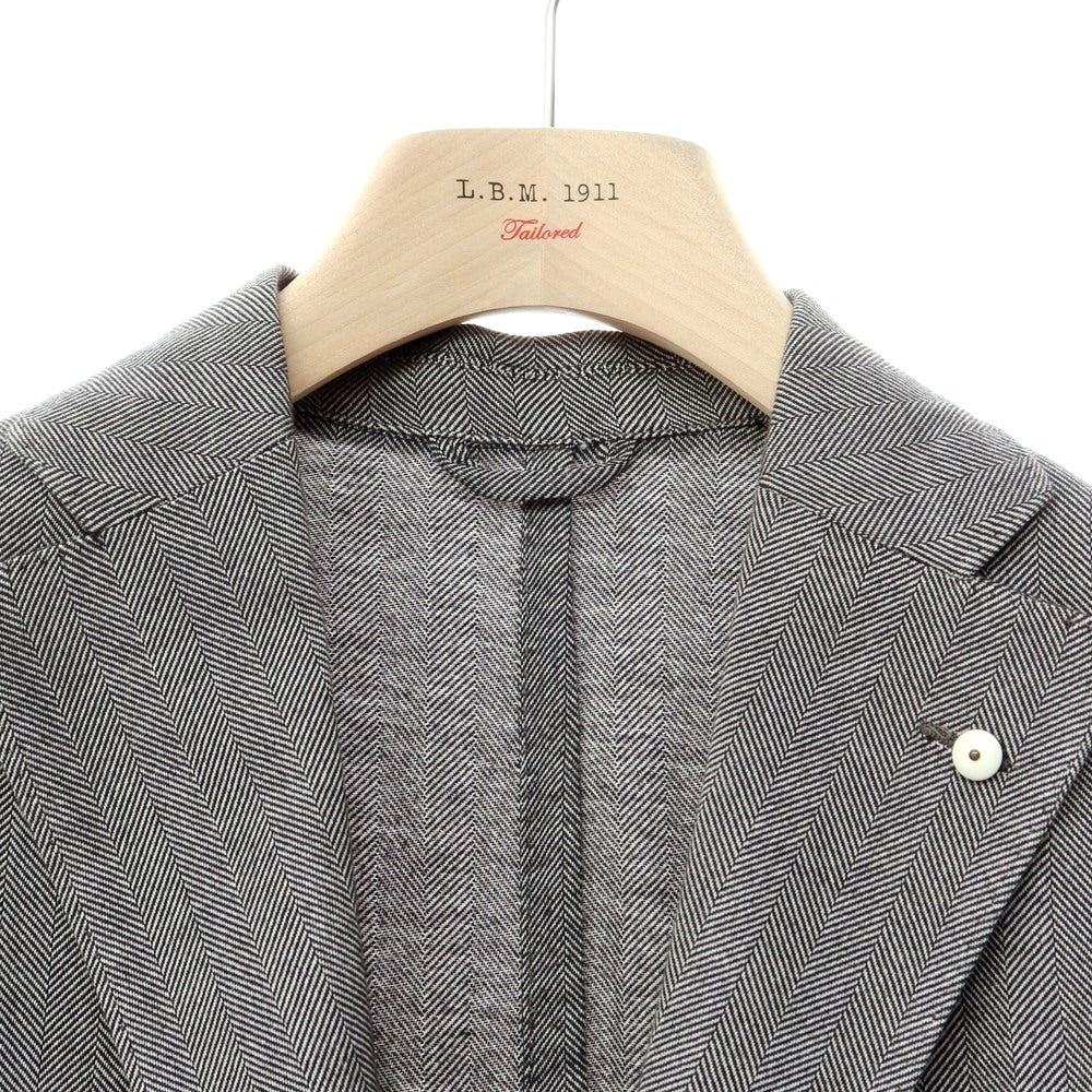 [New] LBM1911 Cotton Herringbone Tailored Jacket Black x White [Size 48] [BLK] [A/W] [Condition Rank N] [Men&