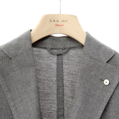 [New] LBM1911 Cotton Herringbone Tailored Jacket Black x White [Size 48] [BLK] [A/W] [Condition Rank N] [Men&