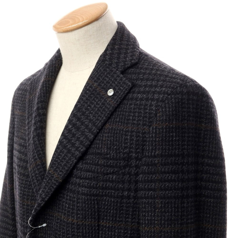 [New Outlet] LBM1911 Wool Check Chesterfield Coat Gray x Black [Size 44] [GRY] [A/W] [Condition Rank N-] [Men&