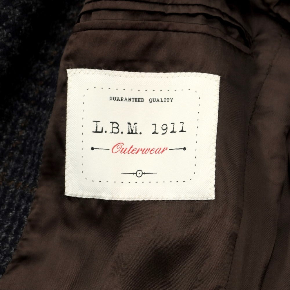 [New Outlet] LBM1911 Wool Check Chesterfield Coat Gray x Black [Size 44] [GRY] [A/W] [Condition Rank N-] [Men&