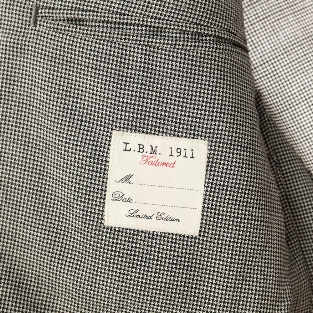 [New] LBM1911 Wool Houndstooth Pattern 2-Button Suit Black x White [Size 58] [GRY] [S/S] [Condition Rank N] [Men&