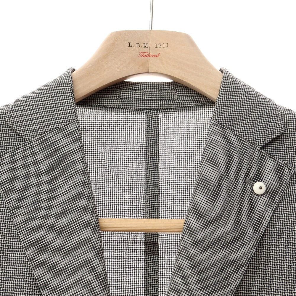 [New] LBM1911 Wool Houndstooth Pattern 2-Button Suit Black x White [Size 58] [GRY] [S/S] [Condition Rank N] [Men&