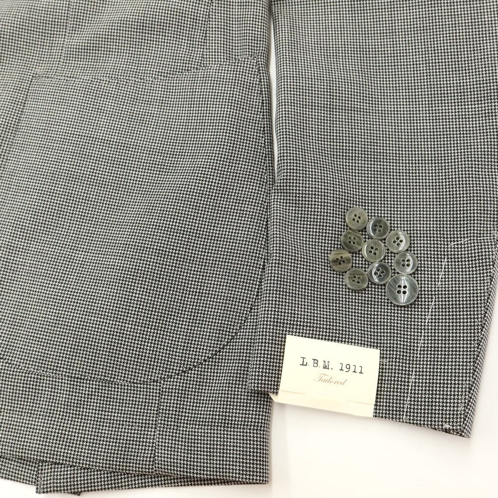 [New] LBM1911 Wool Houndstooth Pattern 2-Button Suit Black x White [Size 58] [GRY] [S/S] [Condition Rank N] [Men&