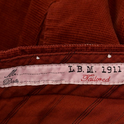 [New] LBM1911 Cotton Corduroy Slacks Pants Terracotta Color [Size 44] [BRW] [A/W] [Condition Rank N] [Men&