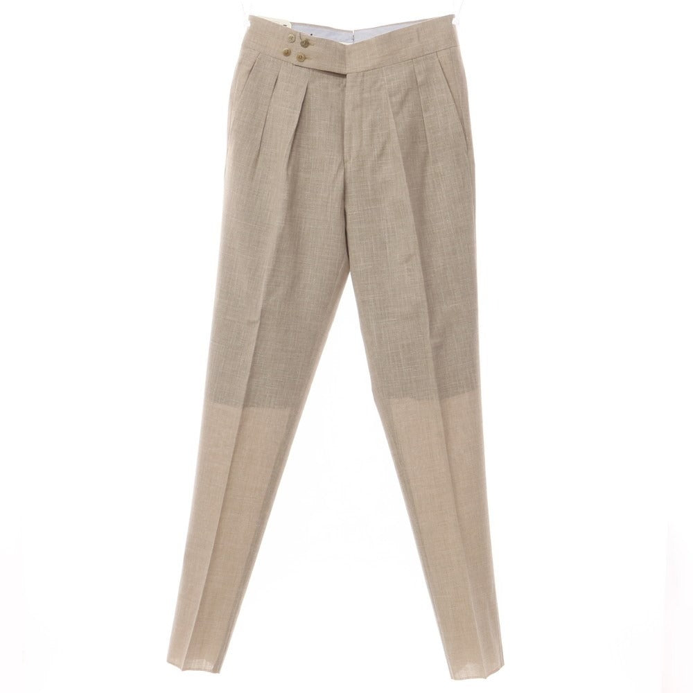 [New Outlet] Luigi Bianchi Mantova Wool Silk Linen Slacks Pants Beige [Size 48] [BEI] [S/S] [Condition Rank N-] [Men&