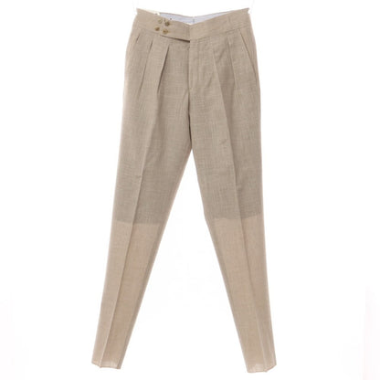 [New Outlet] Luigi Bianchi Mantova Wool Silk Linen Slacks Pants Beige [Size 48] [BEI] [S/S] [Condition Rank N-] [Men&