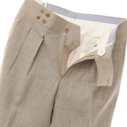 [New Outlet] Luigi Bianchi Mantova Wool Silk Linen Slacks Pants Beige [Size 48] [BEI] [S/S] [Condition Rank N-] [Men&