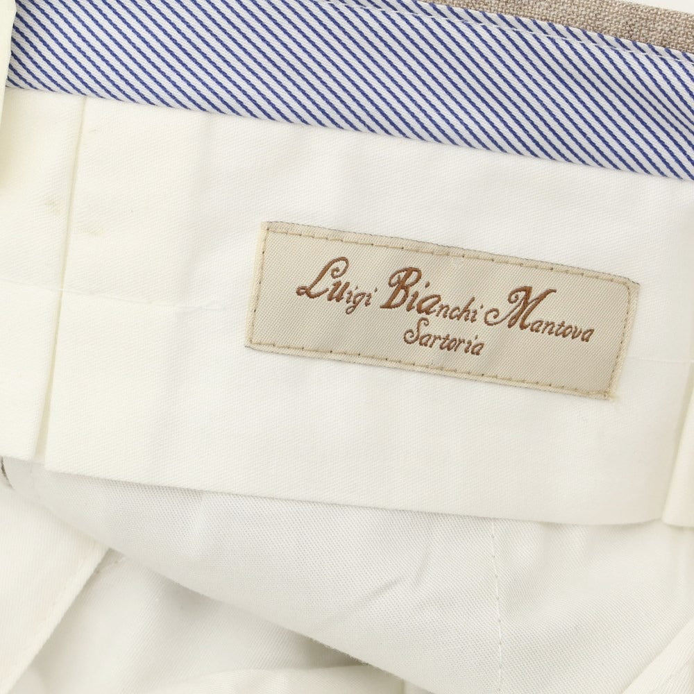 [New Outlet] Luigi Bianchi Mantova Wool Silk Linen Slacks Pants Beige [Size 48] [BEI] [S/S] [Condition Rank N-] [Men&