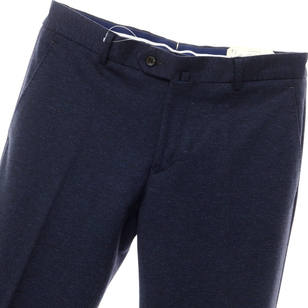 [New] Luigi Bianchi Mantova Wool Cotton Jersey Slacks Pants Navy [Size 46] [NVY] [A/W] [Condition Rank N] [Men&