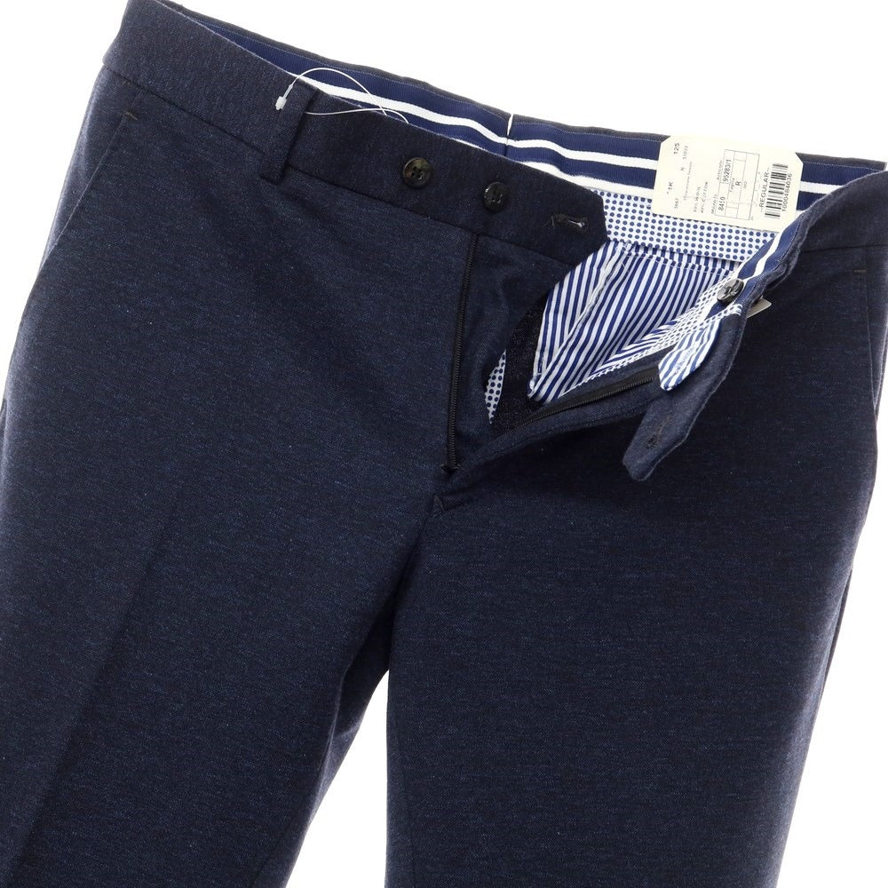 [New] Luigi Bianchi Mantova Wool Cotton Jersey Slacks Pants Navy [Size 46] [NVY] [A/W] [Condition Rank N] [Men&
