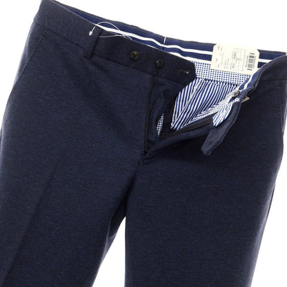 [New] Luigi Bianchi Mantova Wool Cotton Jersey Slacks Pants Navy [Size 46] [NVY] [A/W] [Condition Rank N] [Men&