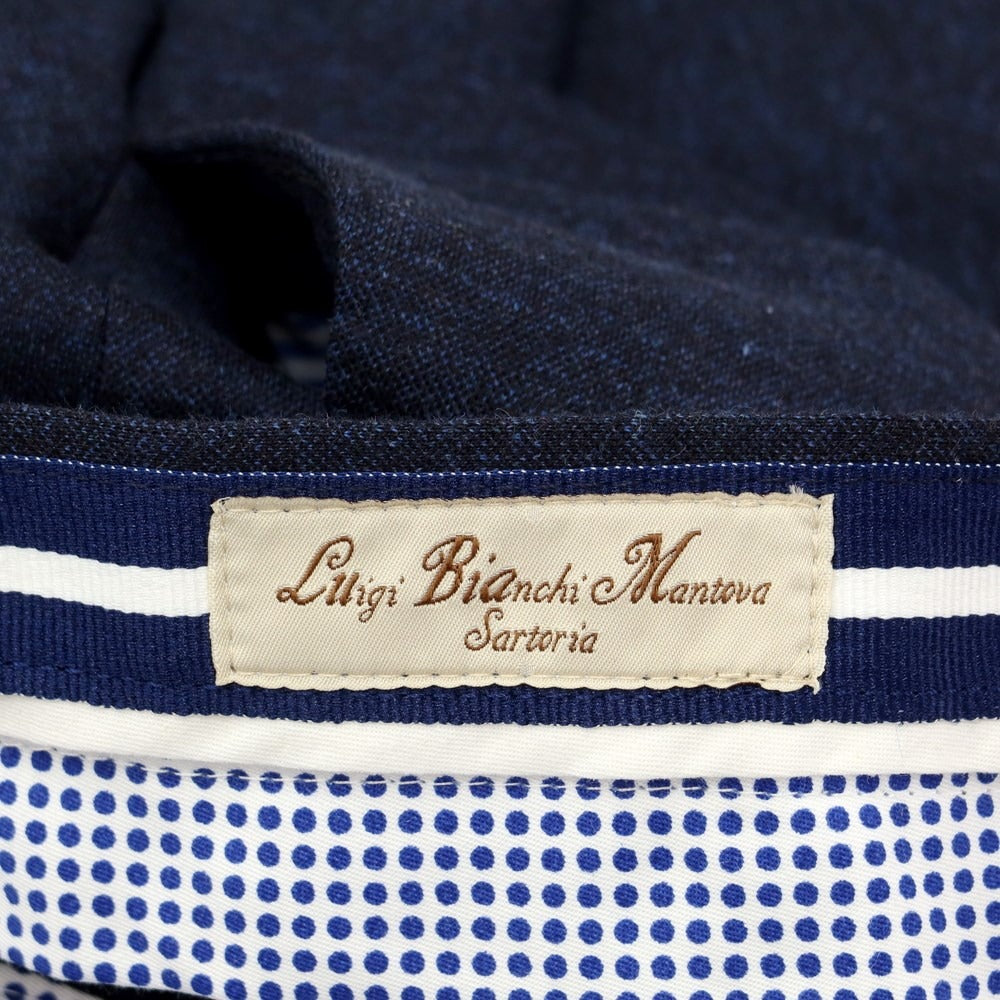 [New] Luigi Bianchi Mantova Wool Cotton Jersey Slacks Pants Navy [Size 46] [NVY] [A/W] [Condition Rank N] [Men&