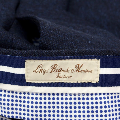 [New] Luigi Bianchi Mantova Wool Cotton Jersey Slacks Pants Navy [Size 46] [NVY] [A/W] [Condition Rank N] [Men&