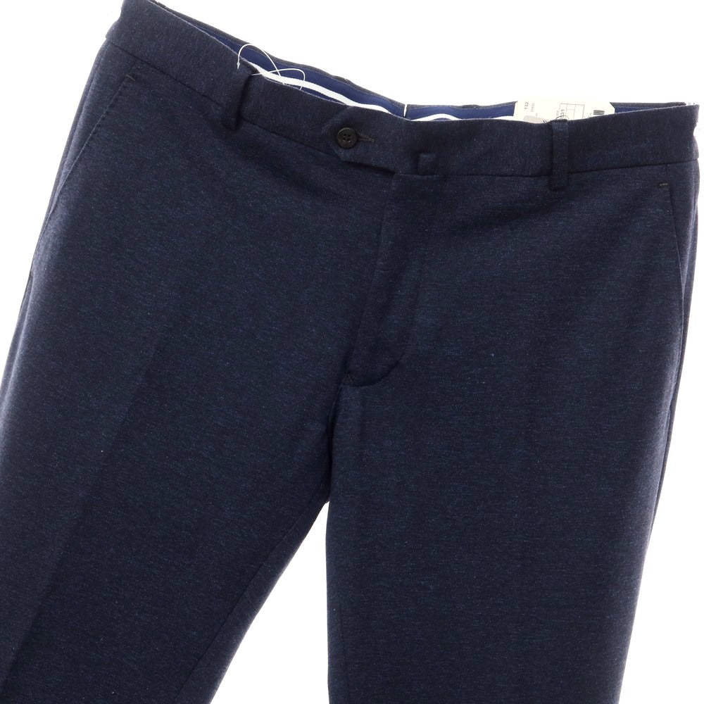 [New] Luigi Bianchi Mantova Wool Cotton Jersey Slacks Pants Navy [Size 48] [NVY] [A/W] [Condition Rank N] [Men&