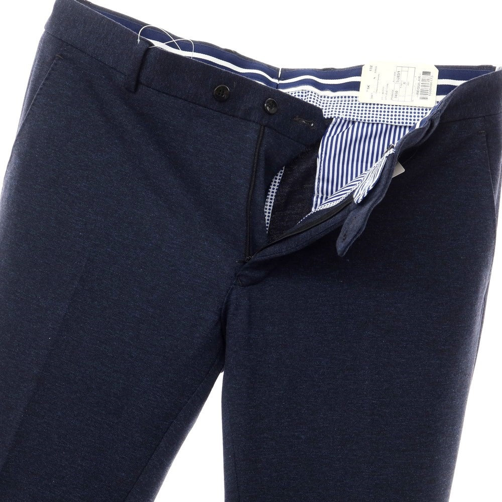 [New] Luigi Bianchi Mantova Wool Cotton Jersey Slacks Pants Navy [Size 48] [NVY] [A/W] [Condition Rank N] [Men&