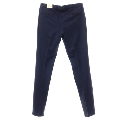 [New] Luigi Bianchi Mantova Wool Cotton Jersey Slacks Pants Navy [Size 48] [NVY] [A/W] [Condition Rank N] [Men&