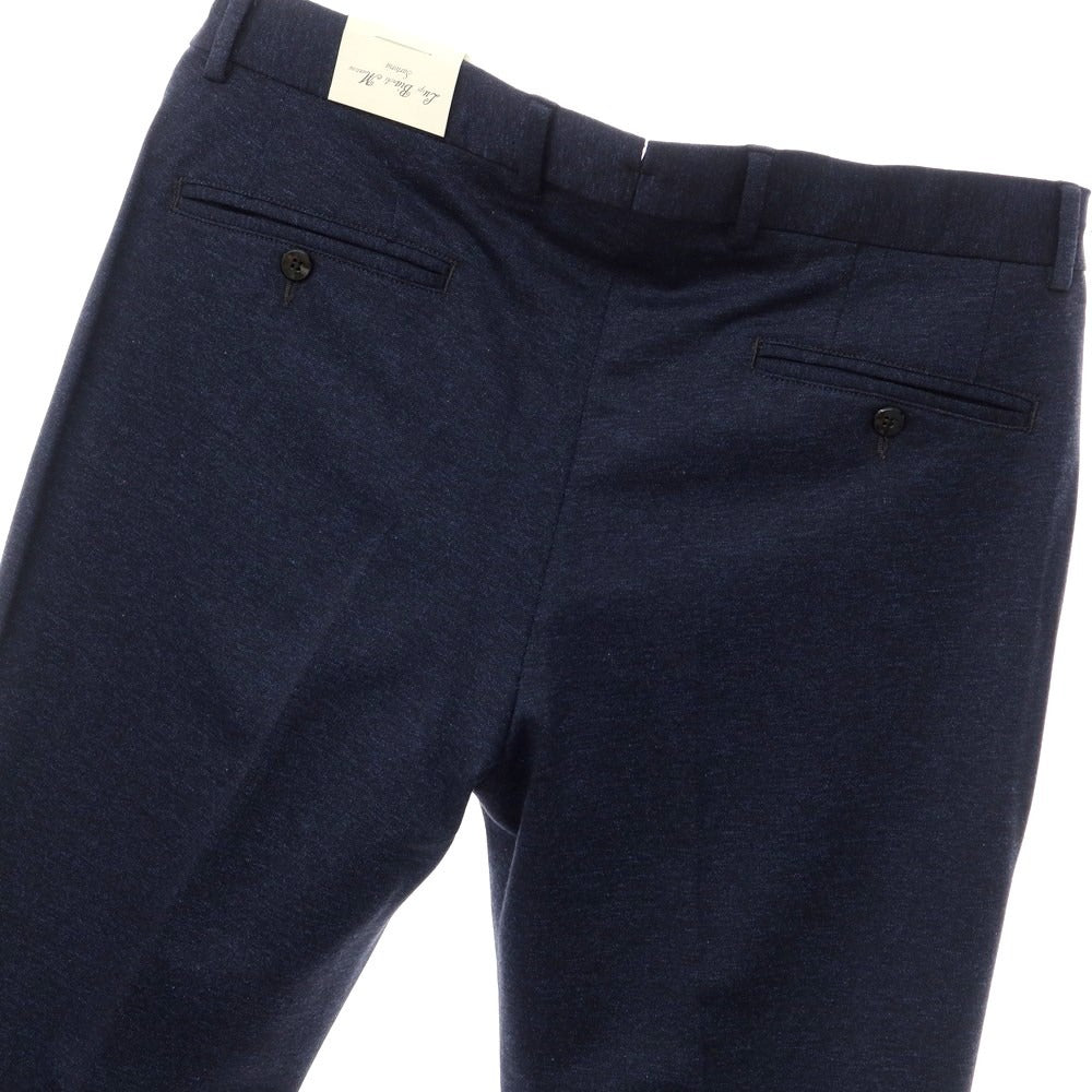 [New] Luigi Bianchi Mantova Wool Cotton Jersey Slacks Pants Navy [Size 48] [NVY] [A/W] [Condition Rank N] [Men&