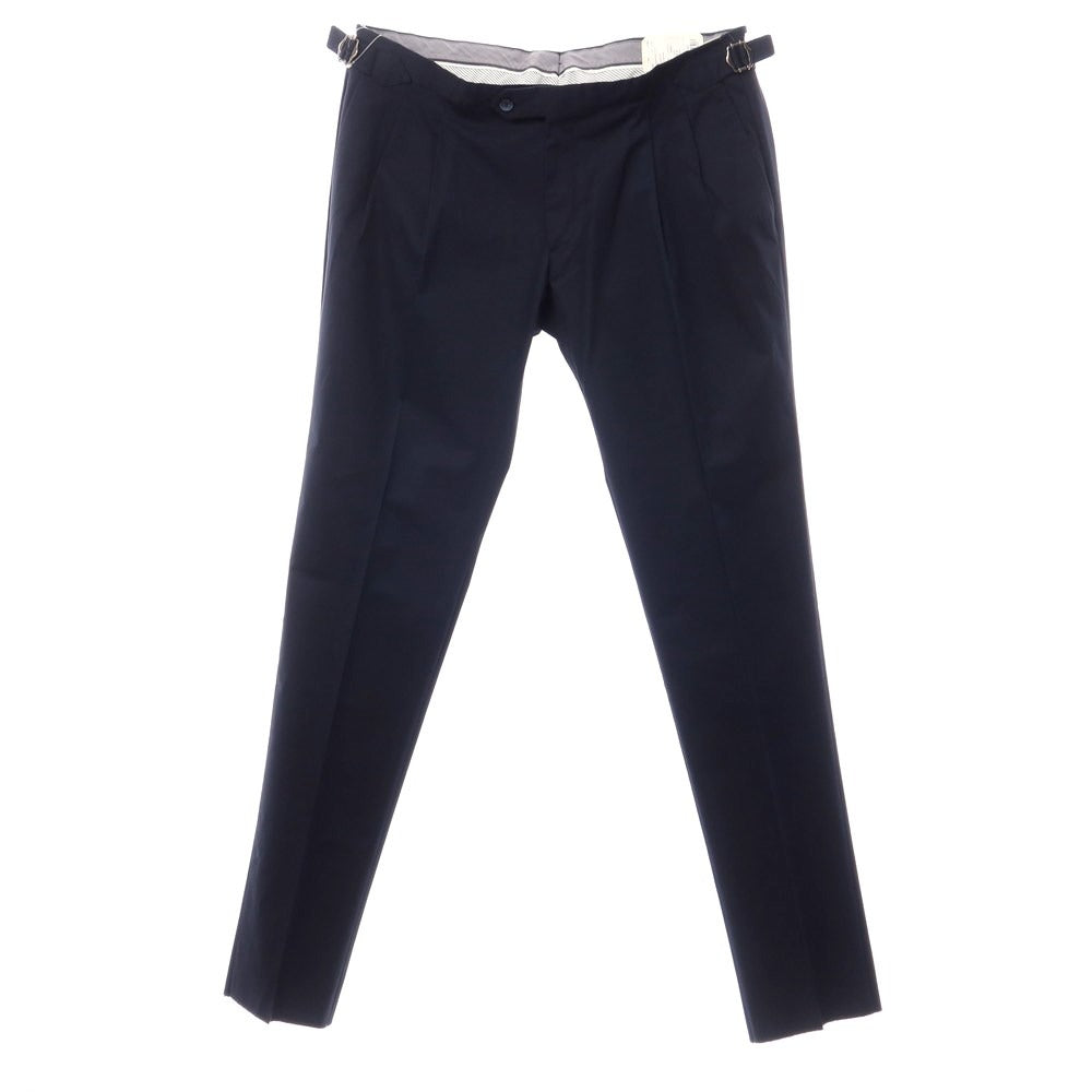 [New] Luigi Bianchi Mantova Cotton Casual Slacks Pants Navy [Size 54] [NVY] [S/S] [Condition Rank N] [Men&