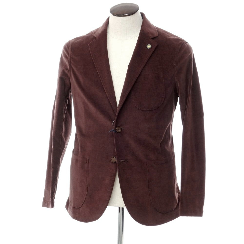 [New Outlet] Giannetto Moleskin Stretch Cotton Jacket Cocoa Brown [Size 48] [BRW] [A/W] [Condition Rank N-] [Men&