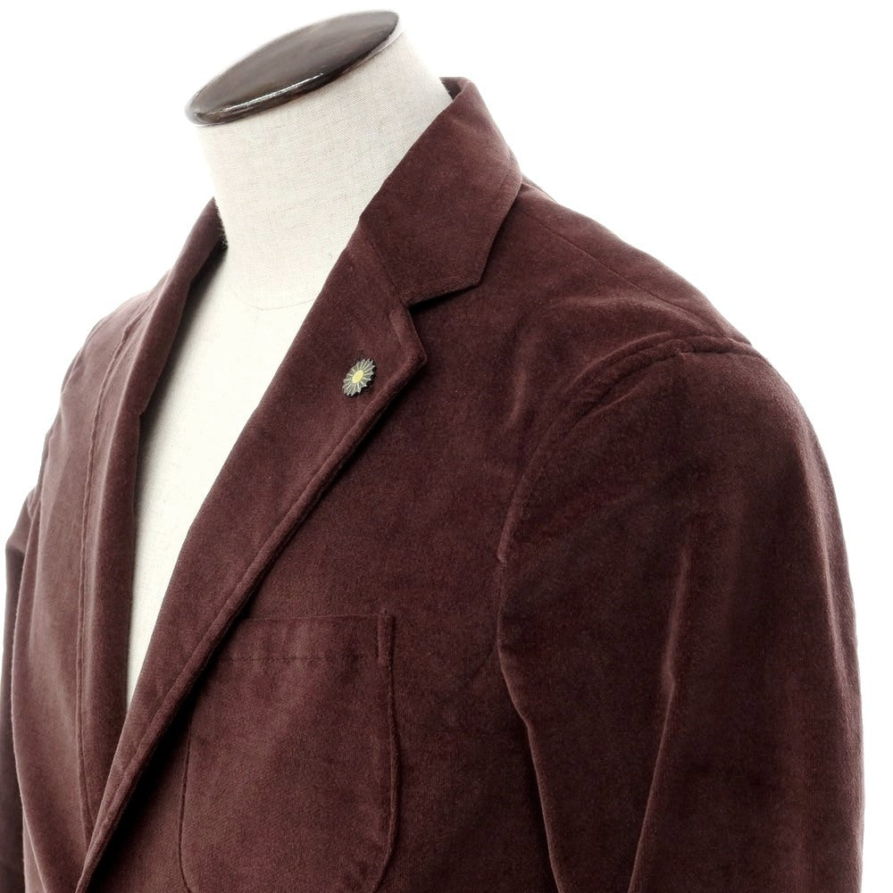 [New Outlet] Giannetto Moleskin Stretch Cotton Jacket Cocoa Brown [Size 48] [BRW] [A/W] [Condition Rank N-] [Men&