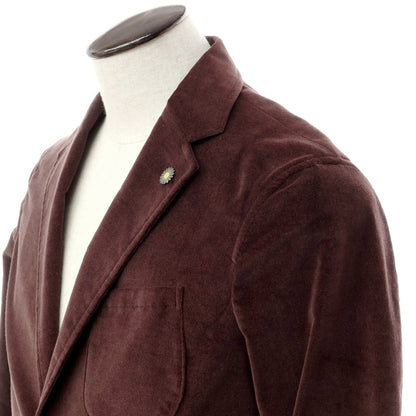 [New Outlet] Giannetto Moleskin Stretch Cotton Jacket Cocoa Brown [Size 48] [BRW] [A/W] [Condition Rank N-] [Men&