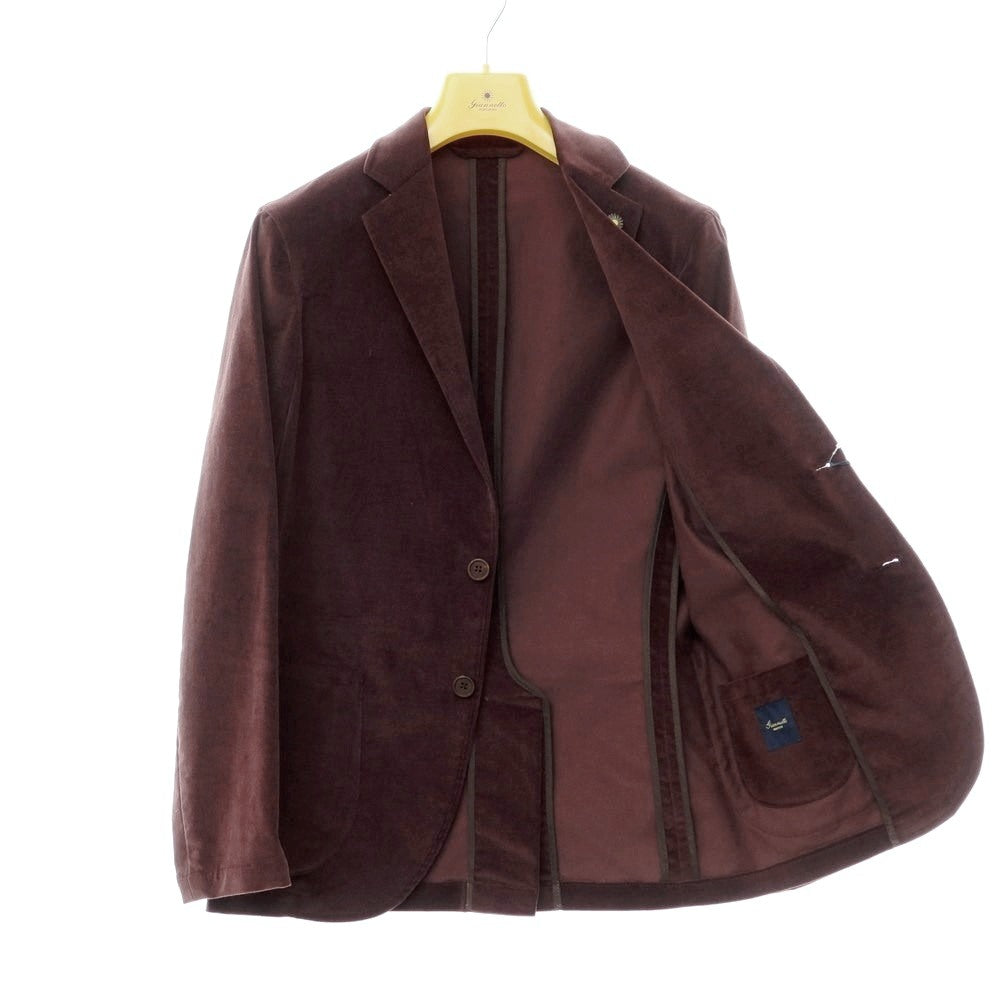 [New Outlet] Giannetto Moleskin Stretch Cotton Jacket Cocoa Brown [Size 48] [BRW] [A/W] [Condition Rank N-] [Men&