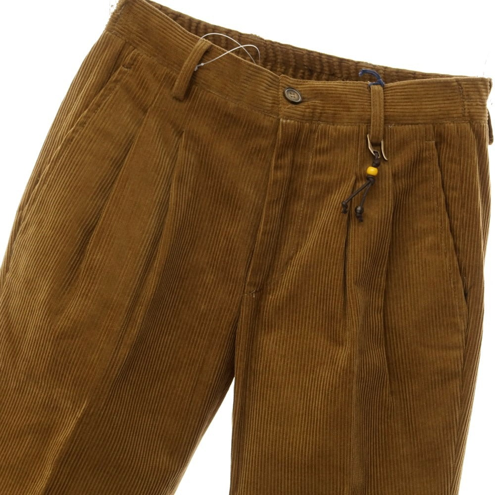 [New] Giannetto Corduroy Slacks Pants Ocher [Size 42] [BRW] [A/W] [Condition Rank N] [Men&