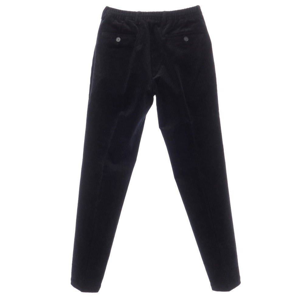 [New] Giannetto Corduroy Easy Slacks Pants Navy Black [Size 46] [BLK] [A/W] [Condition Rank N] [Men&