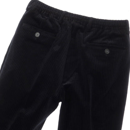 [New] Giannetto Corduroy Easy Slacks Pants Navy Black [Size 46] [BLK] [A/W] [Condition Rank N] [Men&
