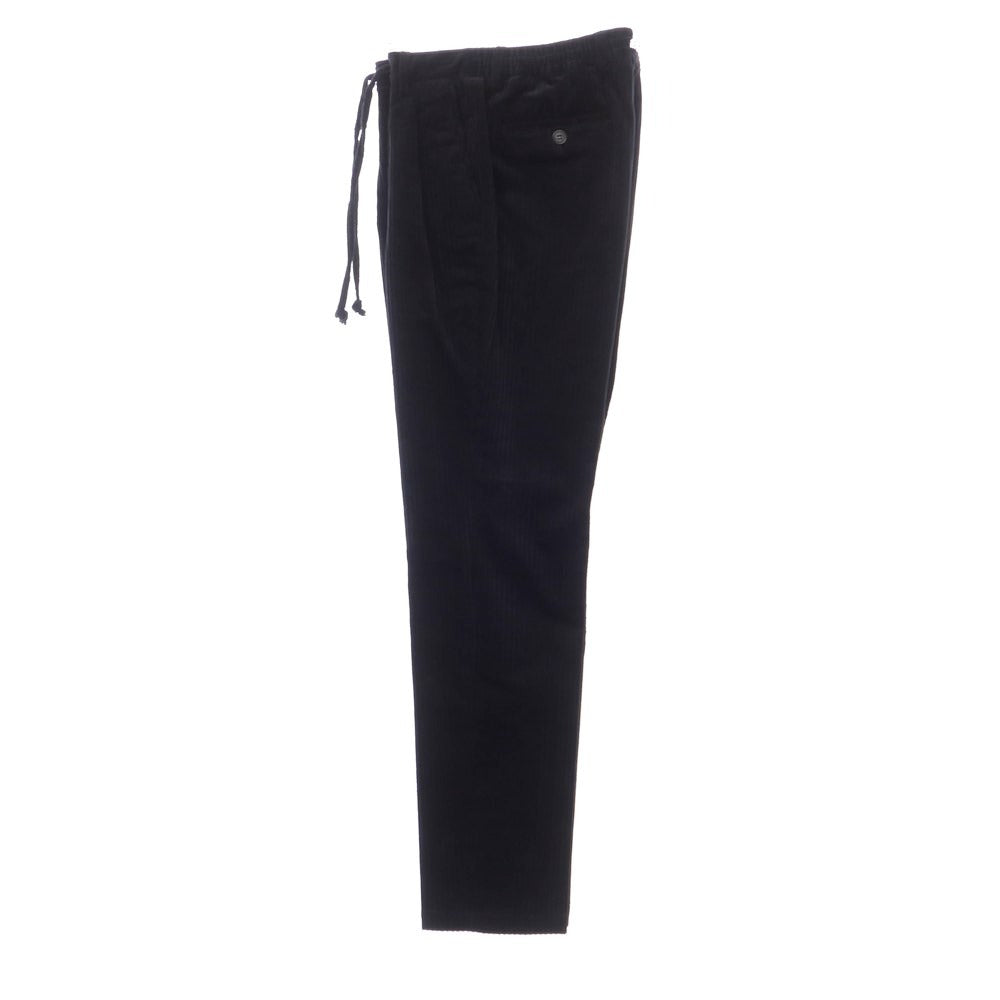 [New] Giannetto Corduroy Easy Slacks Pants Navy Black [Size 46] [BLK] [A/W] [Condition Rank N] [Men&