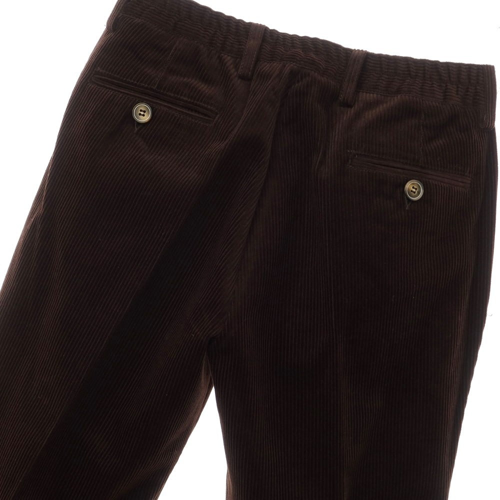 [New] Giannetto Corduroy Easy Slacks Pants Dark Brown [Size 42] [BRW] [A/W] [Condition Rank N] [Men&