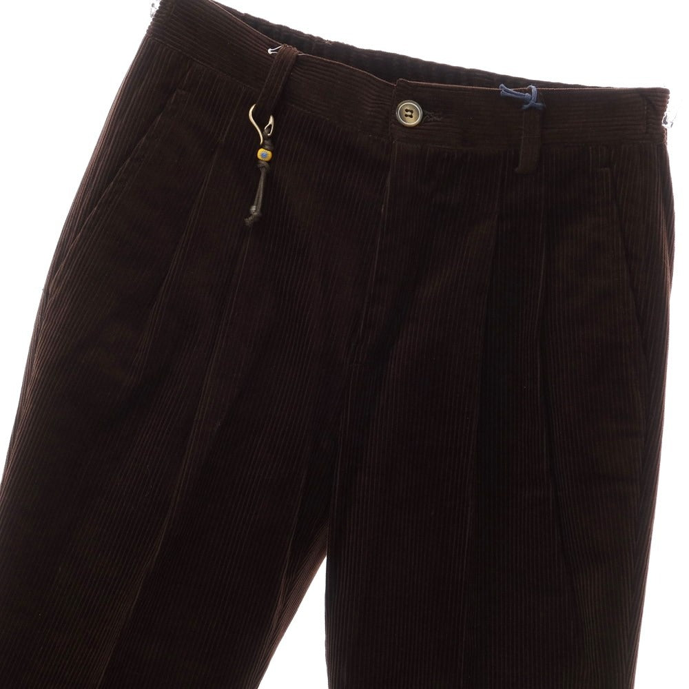 [New] Giannetto Corduroy Easy Slacks Pants Dark Brown [Size 42] [BRW] [A/W] [Condition Rank N] [Men&