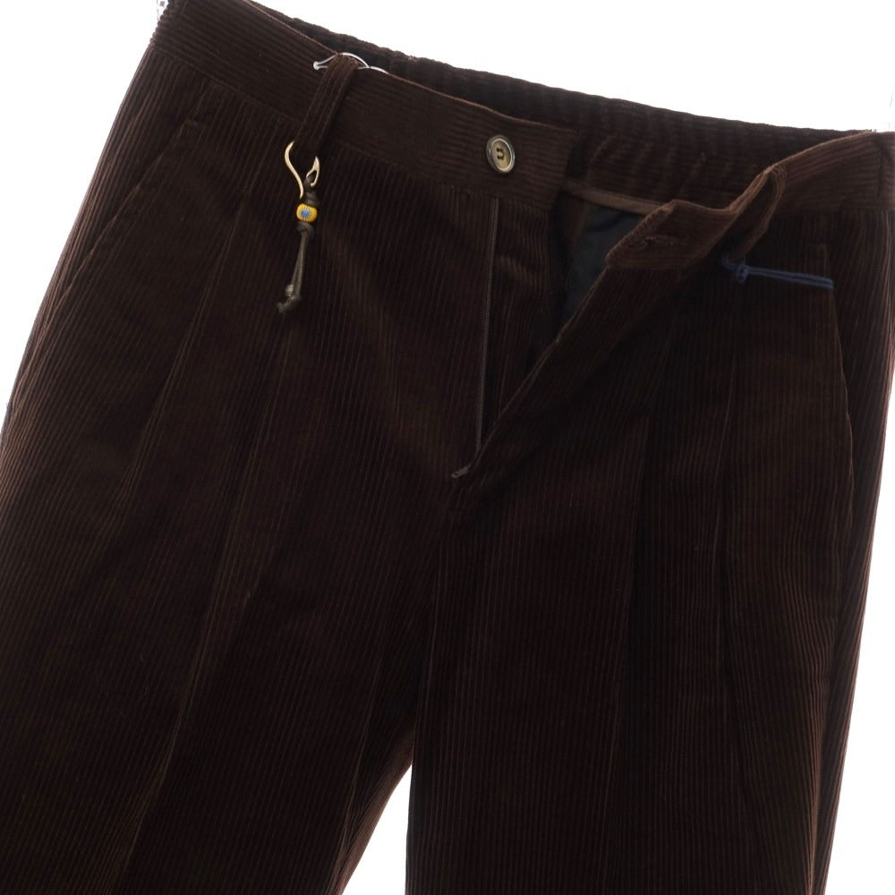 [New] Giannetto Corduroy Easy Slacks Pants Dark Brown [Size 42] [BRW] [A/W] [Condition Rank N] [Men&