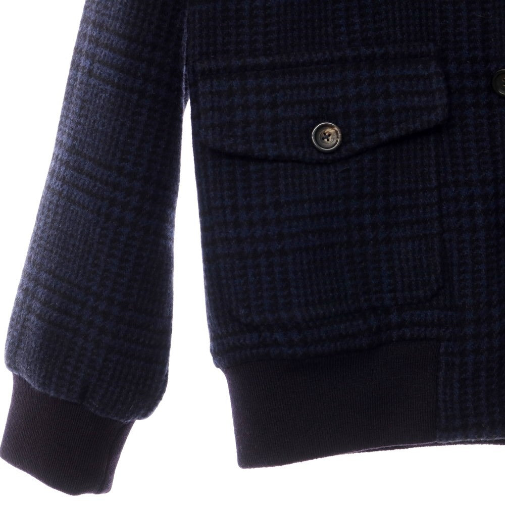 [New] CIRCOLO 1901 Wool Nylon Check Blouson Navy [Size S] [NVY] [A/W] [Condition Rank N] [Men&