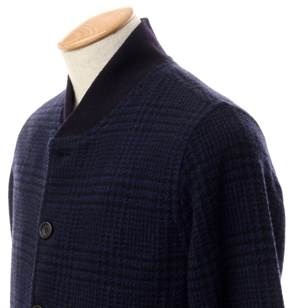 [New] CIRCOLO 1901 Wool Nylon Check Blouson Navy [Size S] [NVY] [A/W] [Condition Rank N] [Men&