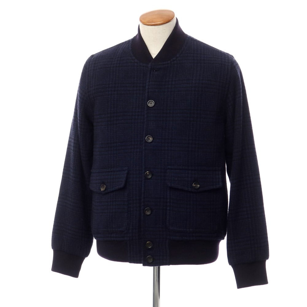 【新品】チルコロ1901 CIRCOLO 1901 ウールナイロン チェック ブルゾン ネイビー【サイズM】【NVY】【A/W】【状態ランクN】【メンズ】【769175】