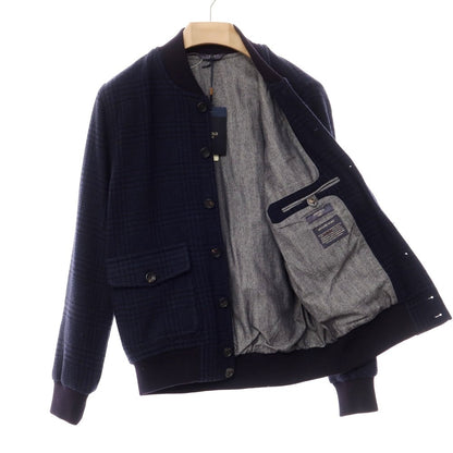 【新品】チルコロ1901 CIRCOLO 1901 ウールナイロン チェック ブルゾン ネイビー【サイズM】【NVY】【A/W】【状態ランクN】【メンズ】【769175】