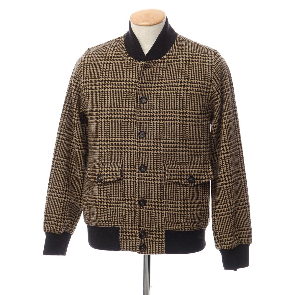 [New] CIRCOLO 1901 Wool Nylon Check Blouson Beige x Black [Size XS] [BEI] [A/W] [Condition Rank N] [Men&