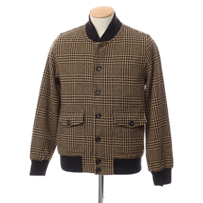 [New] CIRCOLO 1901 Wool nylon check blouson beige x black [Size S] [BEI] [A/W] [Condition rank N] [Men&