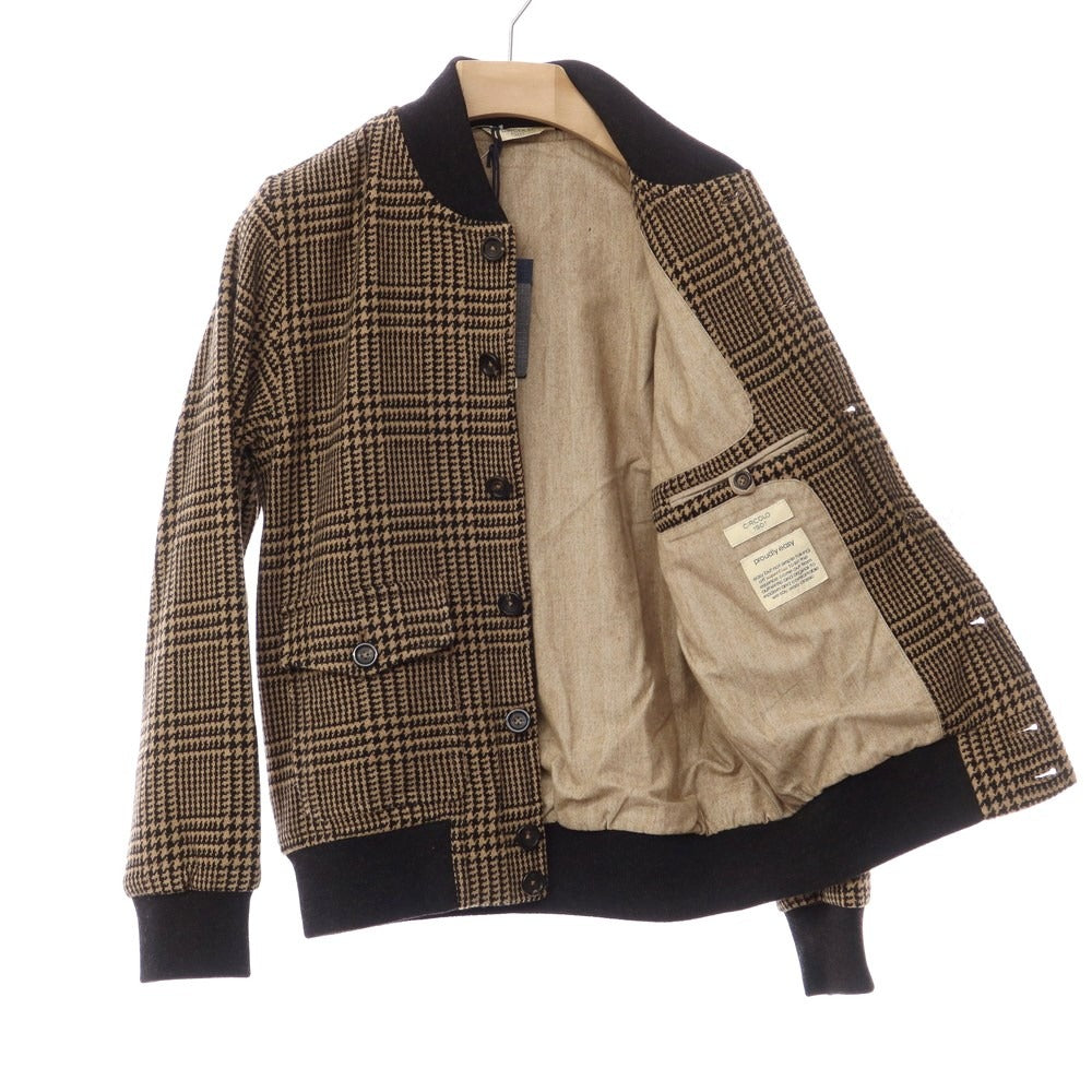 [New] CIRCOLO 1901 Wool nylon check blouson beige x black [Size S] [BEI] [A/W] [Condition rank N] [Men&