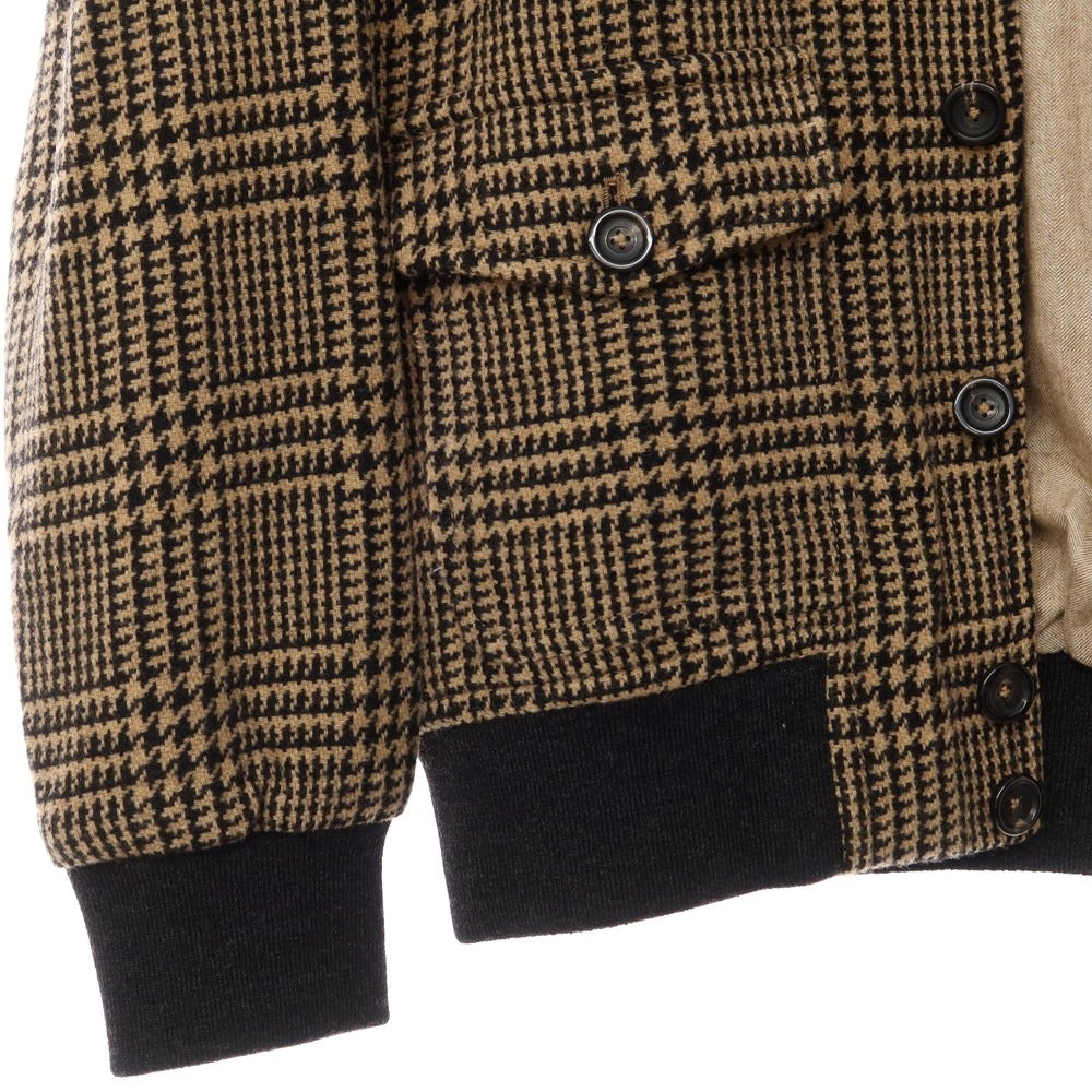 [New] CIRCOLO 1901 Wool nylon check blouson beige x black [Size S] [BEI] [A/W] [Condition rank N] [Men&