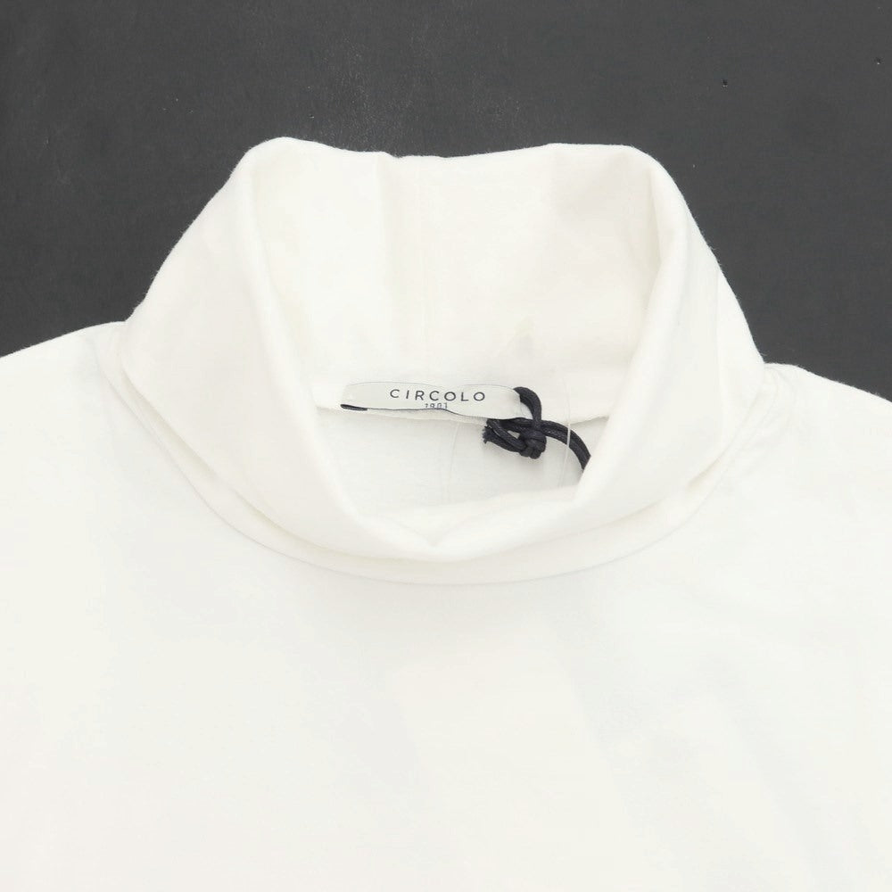 [New Outlet] CIRCOLO 1901 Cotton Turtleneck Long Sleeve T-Shirt White [Size S] [WHT] [S/S/A/W] [Condition Rank N-] [Men&